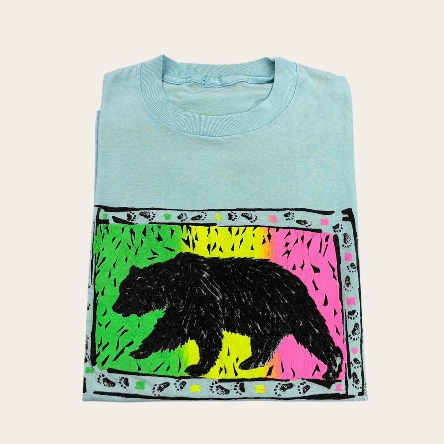 Vintage 90s USA Montana grizzly bear nature wildlife souvenir t-shirt