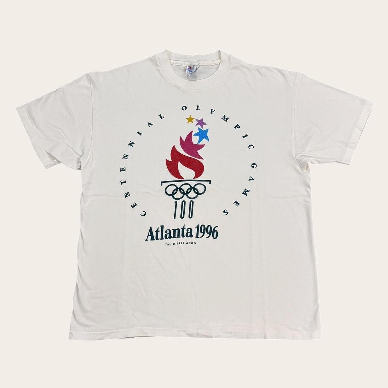 Vintage 90s USA Atlanta Olympics summer games athletics torch t-shirt