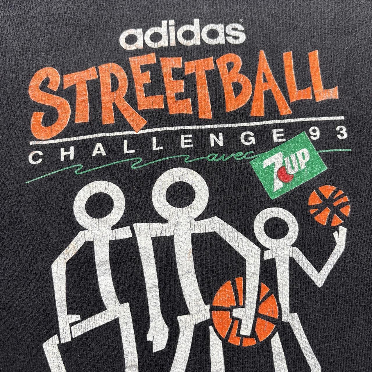 Vintage 90s USA Adidas basketball challenge 7up t-shirt