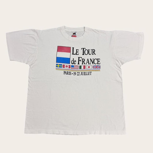Vintage 90s Tour De France cycling race promotional t-shirt