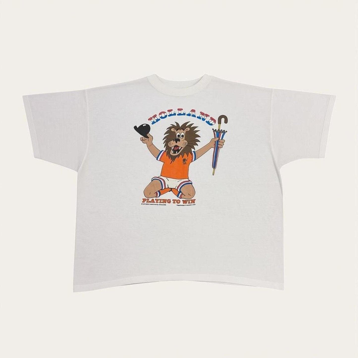 Vintage World Cup 94 football tournament Team Holland Netherlands mascot t-shirt