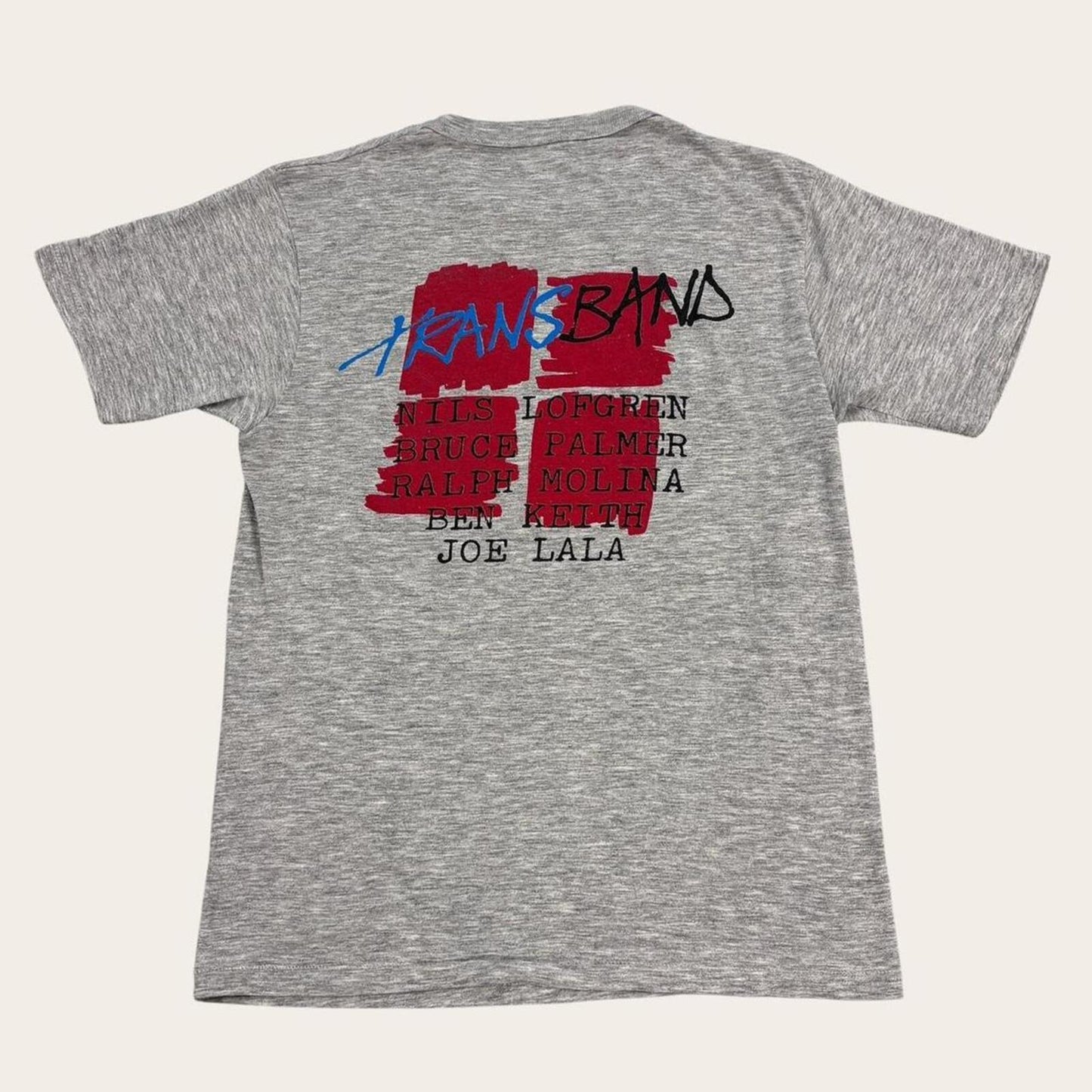 Vintage 80s USA Neil Young Transband Tour rock music band t-shirt