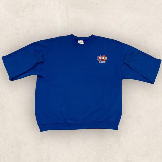 Vintage 90s USA Chicago Cubs MLB baseball WGN Radio graphic sweatshirt