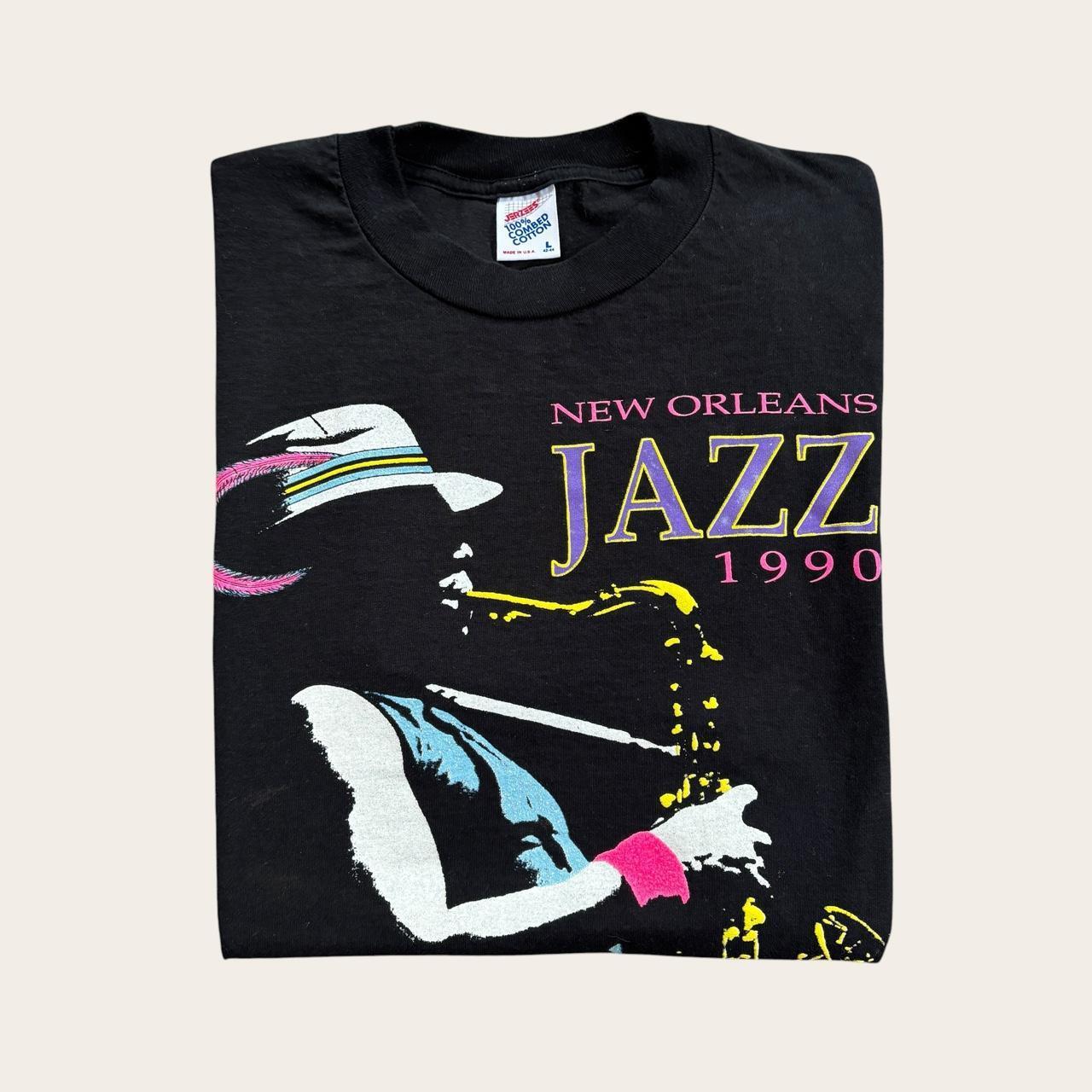 Vintage New Orleans jazz ‘90 saxophone t-shirt