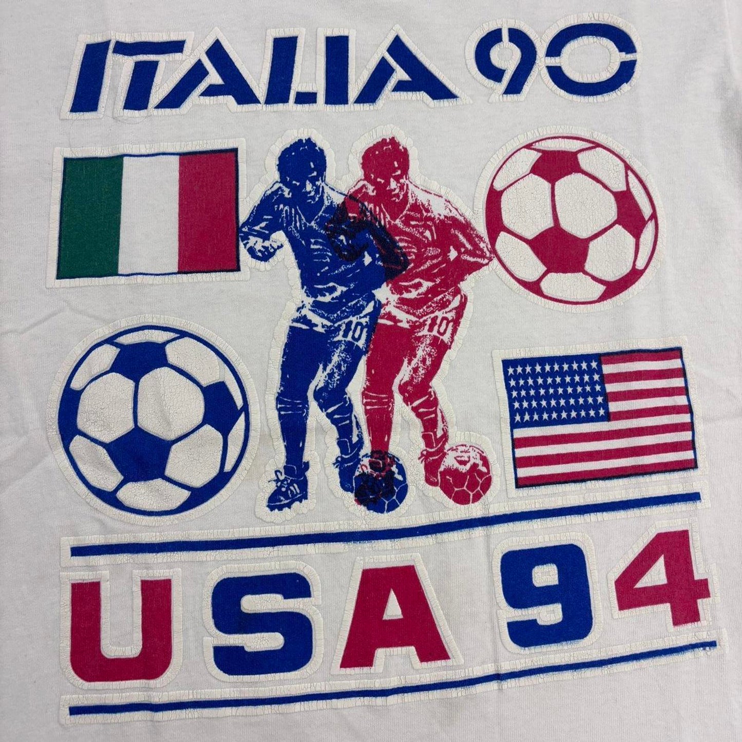 Vintage 90s USA Italy World Cup USA World Cup football tournament t-shirt