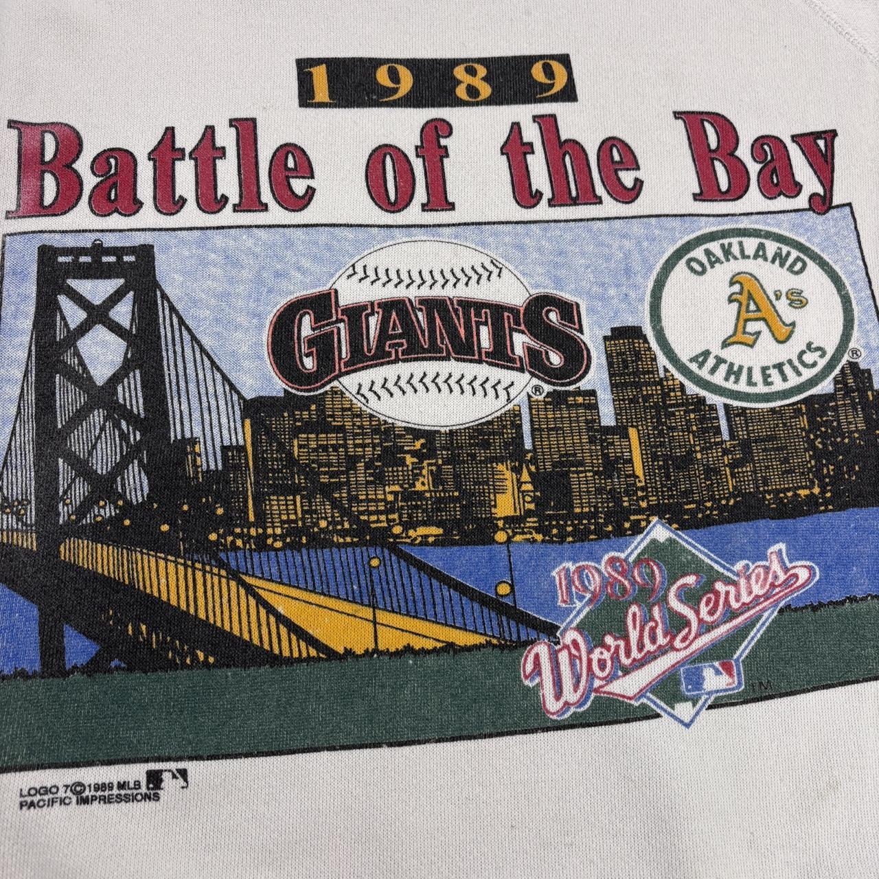 Vintage 80s USA Battle of the Bay MLB baseball World Series graphic sweatshirt