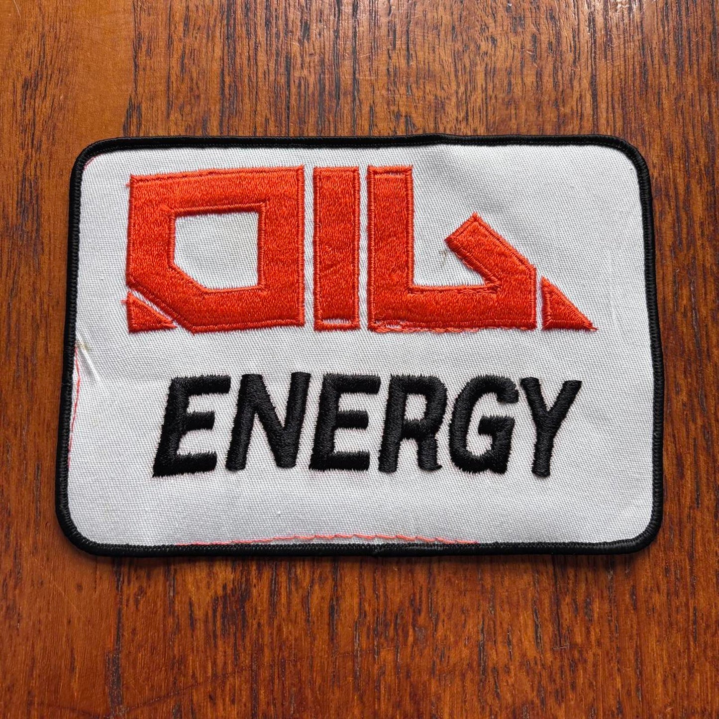 Vintage 90s USA oil energy large embroidered patch