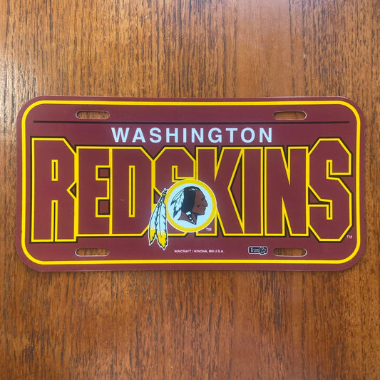 Vintage 90s USA Washington Commanders NFL American Football promotional American license plate