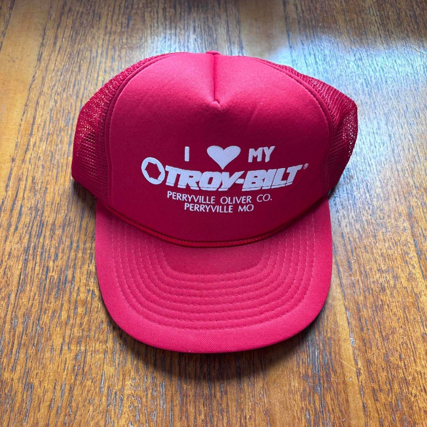 Vintage 90s USA I love my Troy-Bilt Lawnmower Missouri workwear trucker cap
