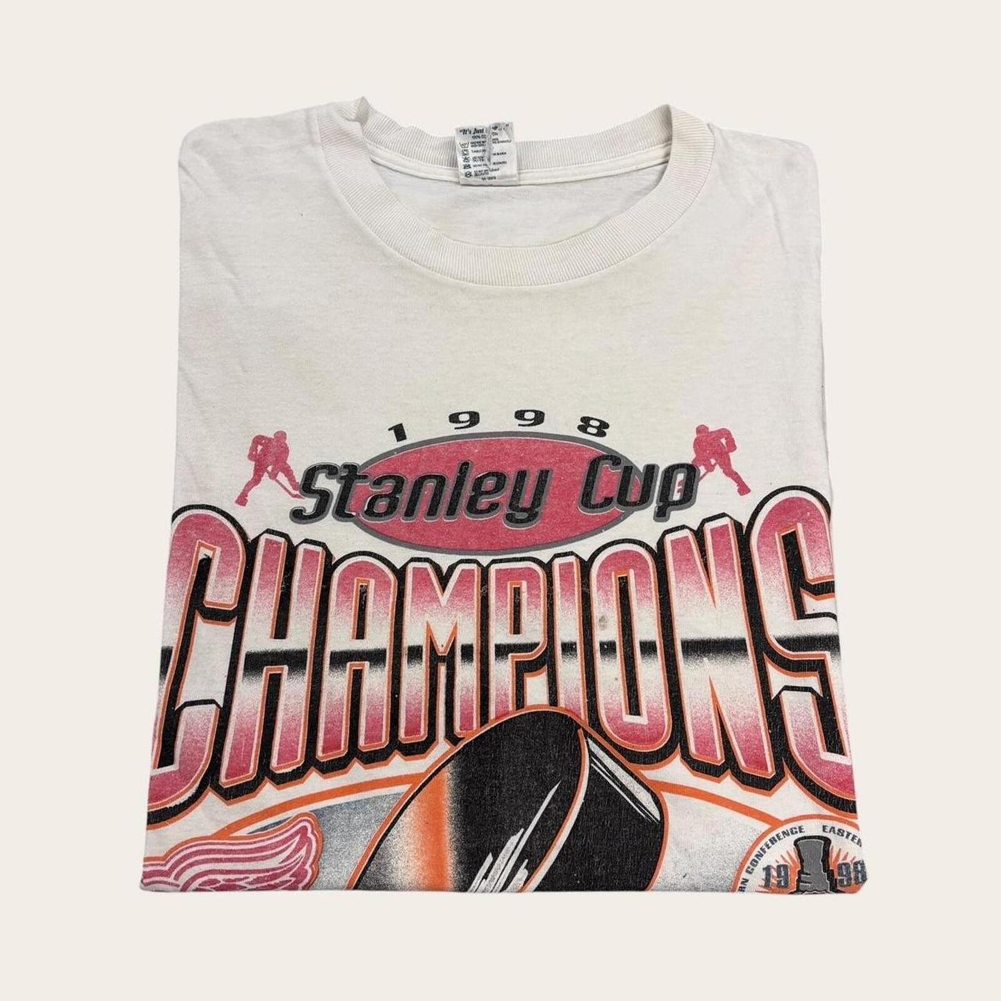 Vintage 90s USA Detroit Red Wings NHL ice hockey Stanley Cup champions t-shirt