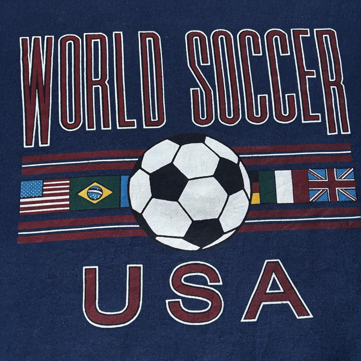 Vintage 90s USA world soccer football sweatshirt