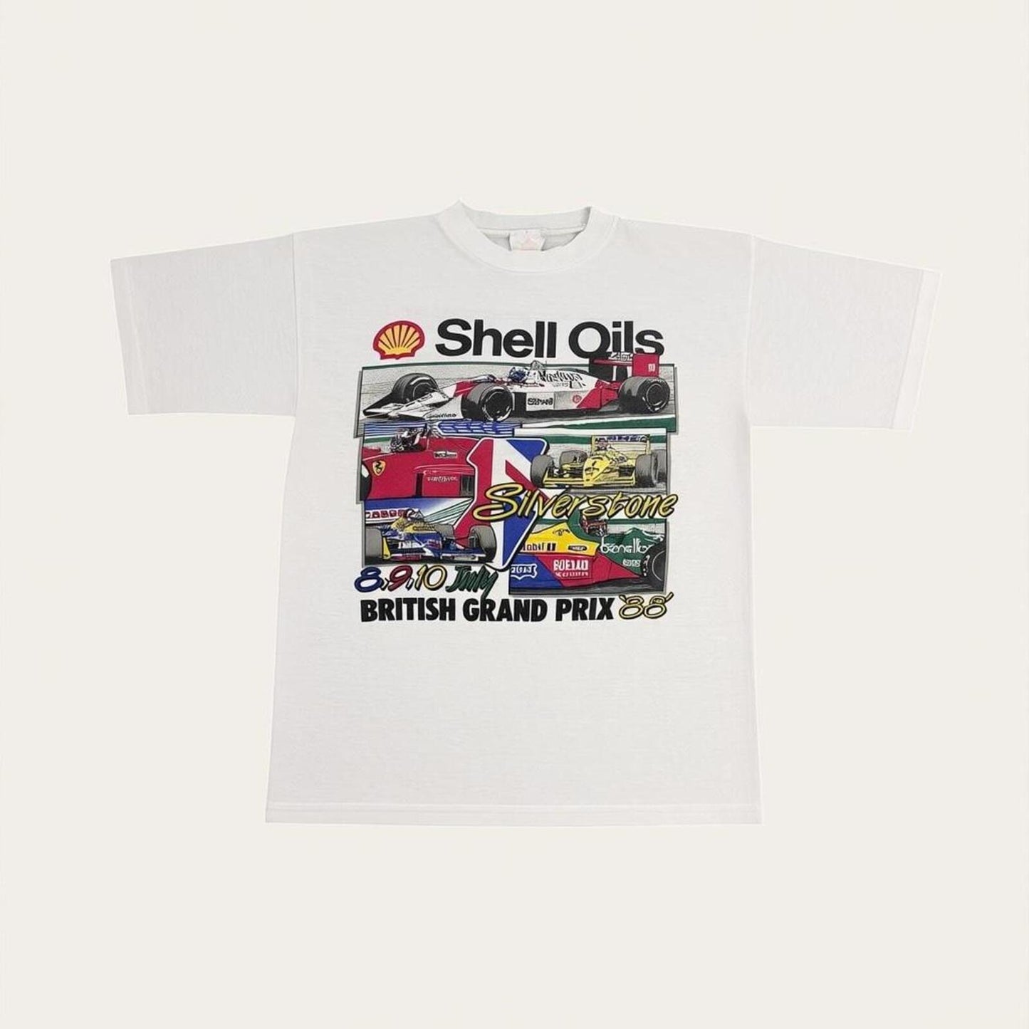 Vintage Formula One British Grand Prix 88 Silverstone motorsport racing t-shirt
