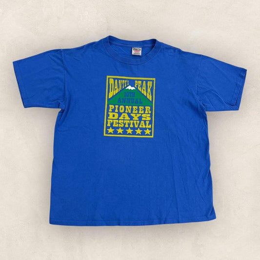 Vintage 90s USA Dante’s Peak film movie Pioneer Days Festival graphic t-shirt