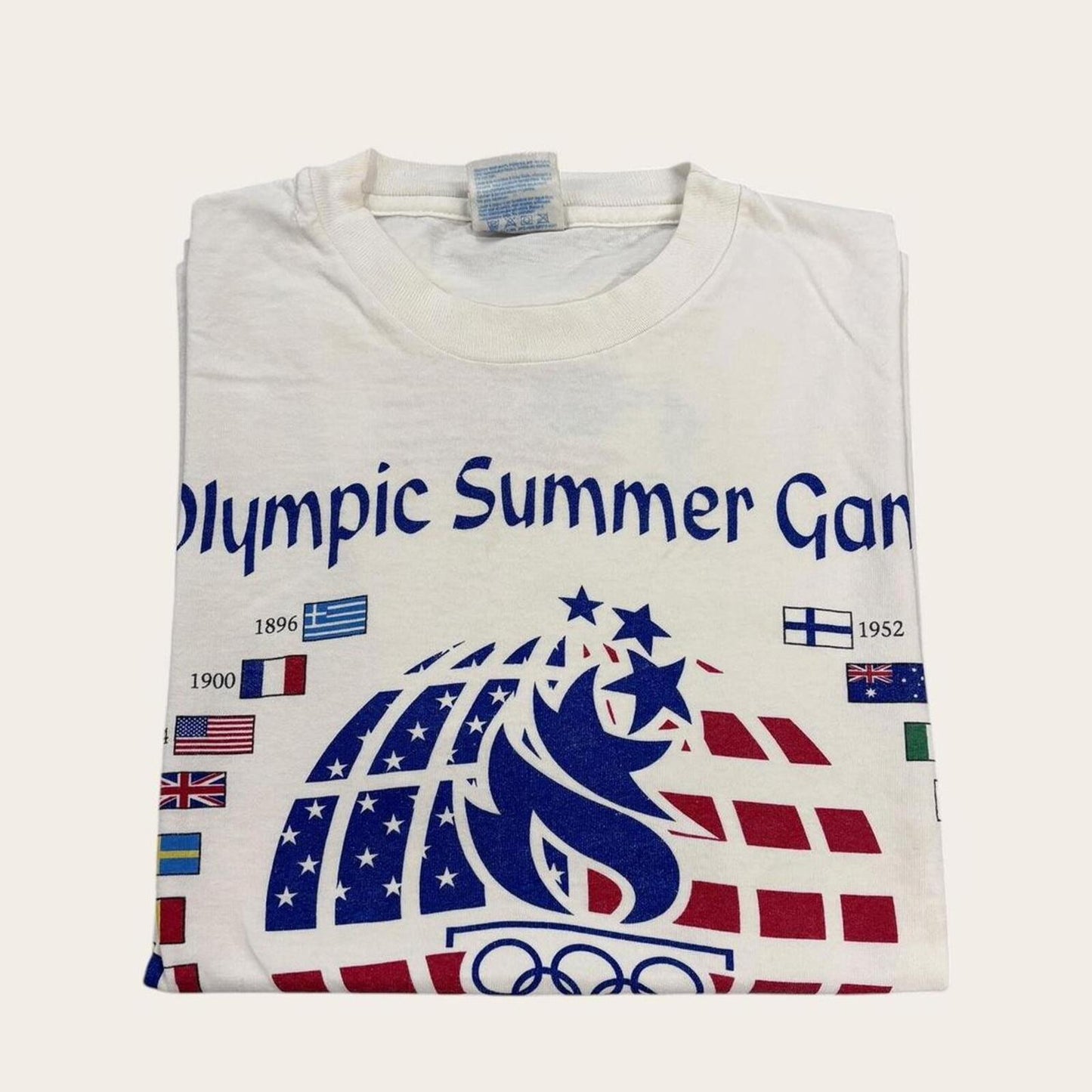 Vintage 90s USA Atlanta Olympics summer games athletics graphic t-shirt