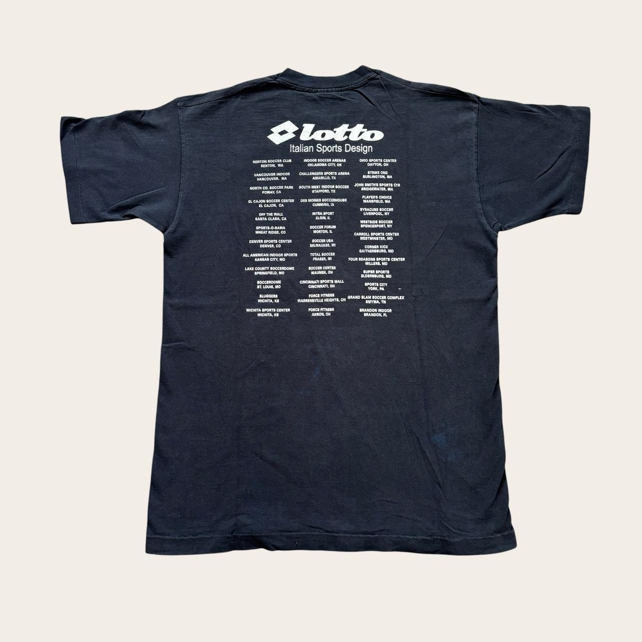 Vintage 90s USA indoor soccer championship regionals lotto t-shirt