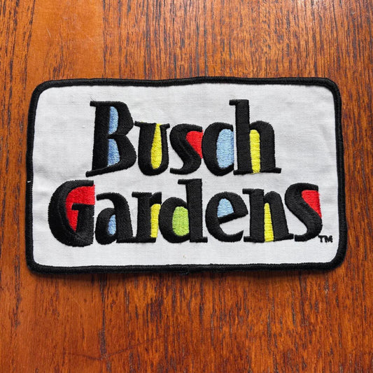 Vintage 90s USA Busch Gardens theme park large embroidered patch
