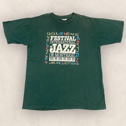 Vintage 90s Canada Montreal Jazz Festival blues graphic t-shirt