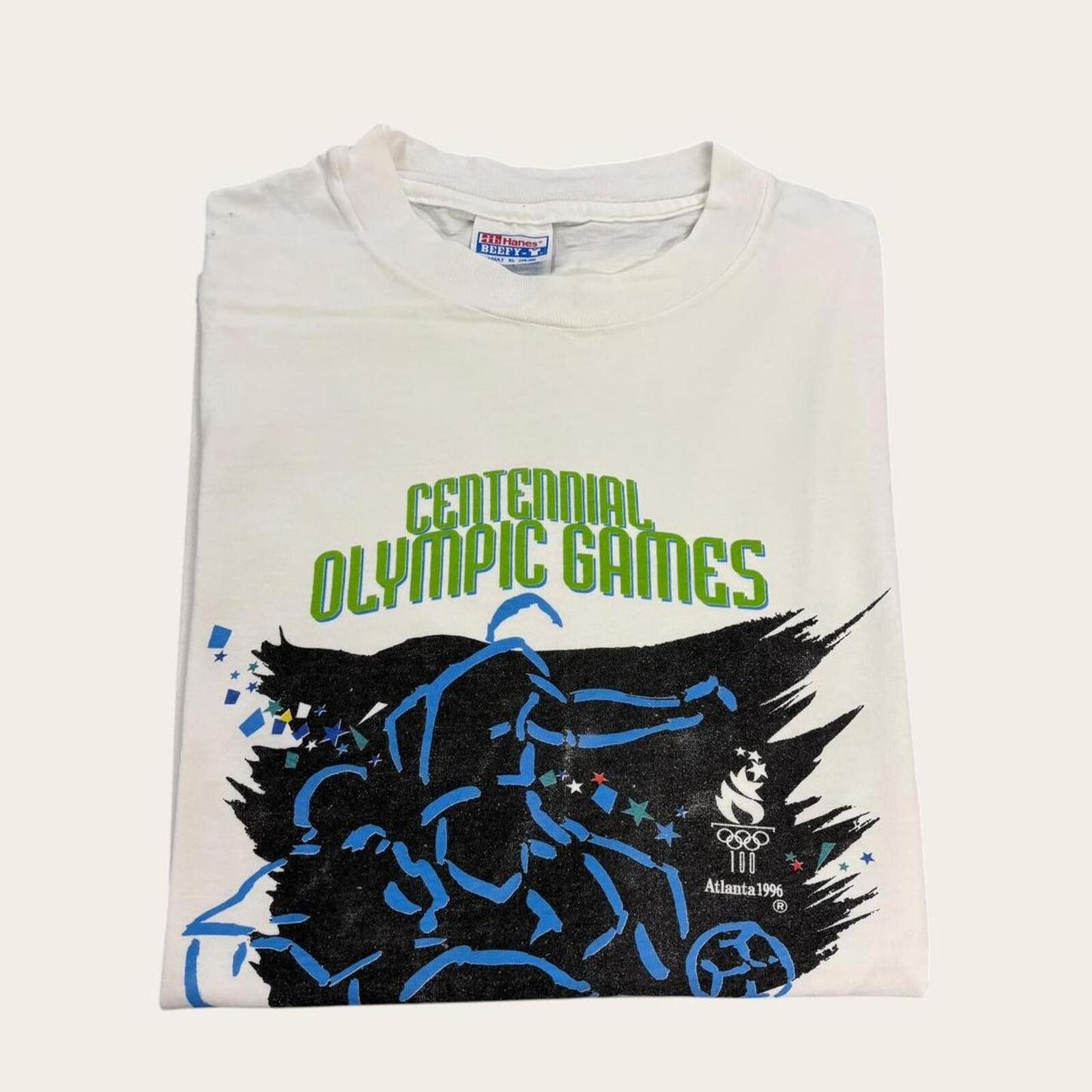 Vintage 90s USA Atlanta Olympics summer games football soccer graphic t-shirt