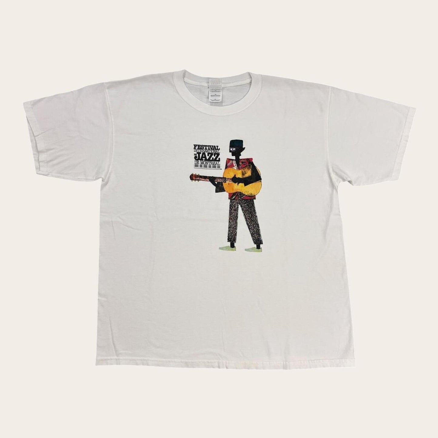 Vintage Y2K Montreal jazz festival music blues guitar t-shirt