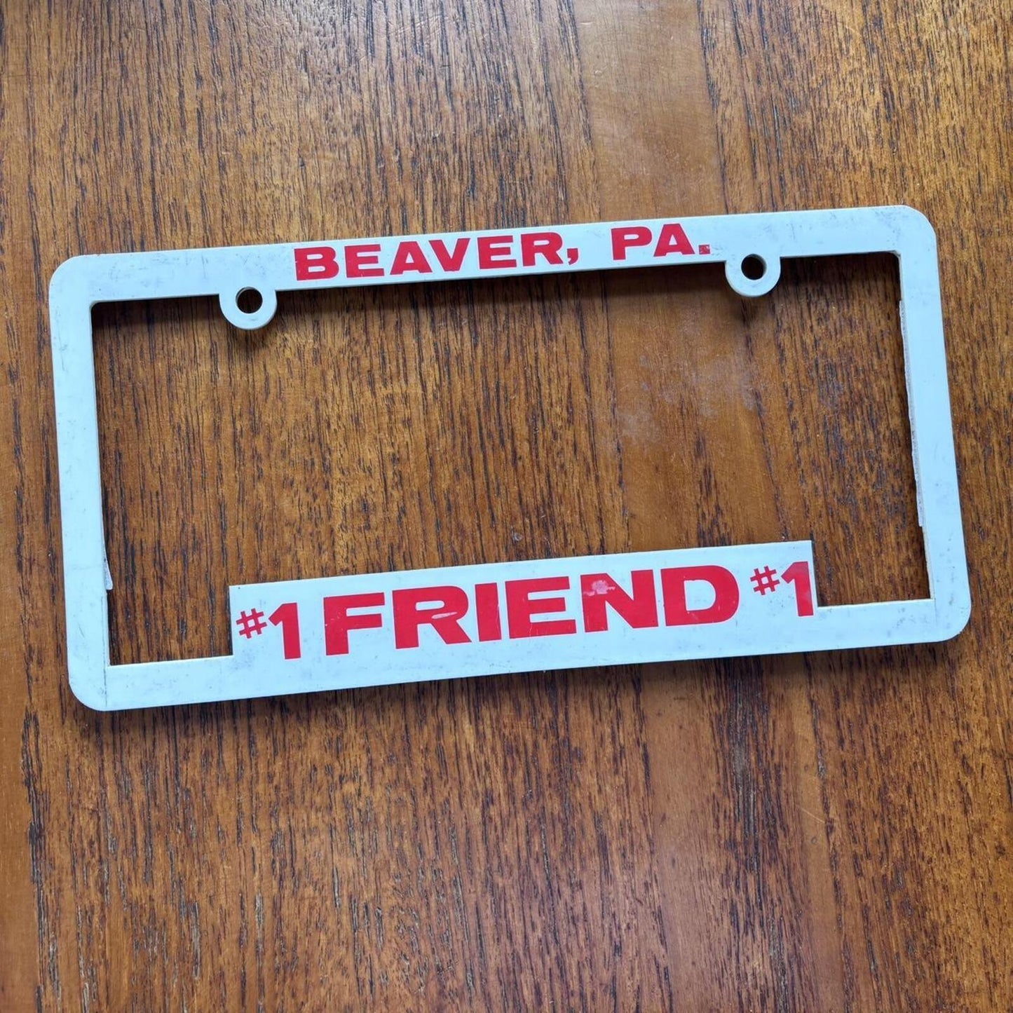 Vintage 90s USA Beaver Pennsylvania American license plate holder