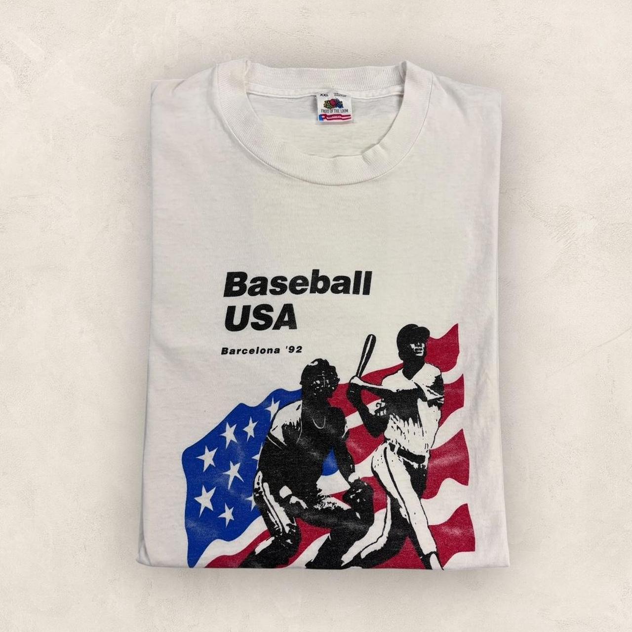 Vintage 90s USA baseball team Barcelona Olympics summer games athletics t-shirt