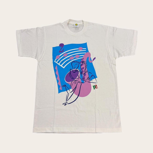 Vintage 90s PG Tips British tea saxophone promotional t-shirt