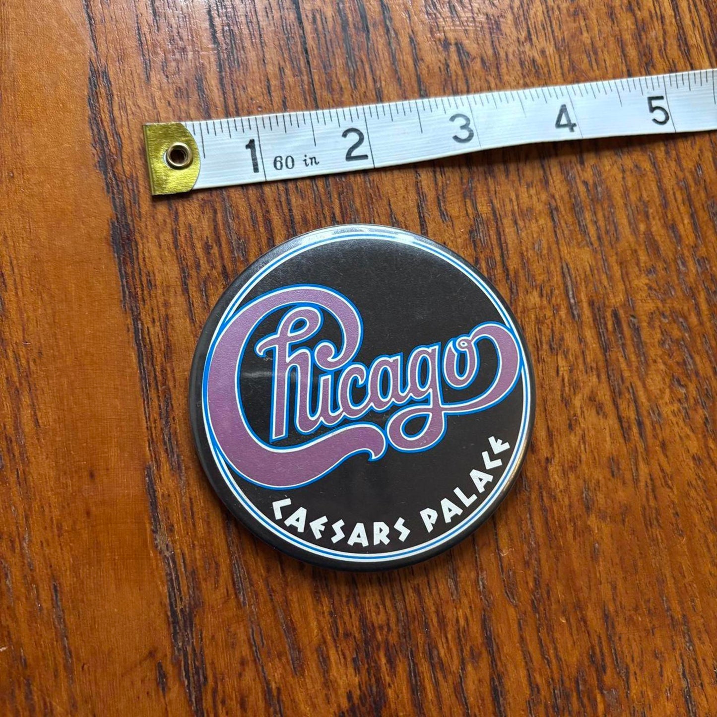 Vintage 90s USA Chicago Broadway theatre show Caesars Palace Las Vegas pin badge