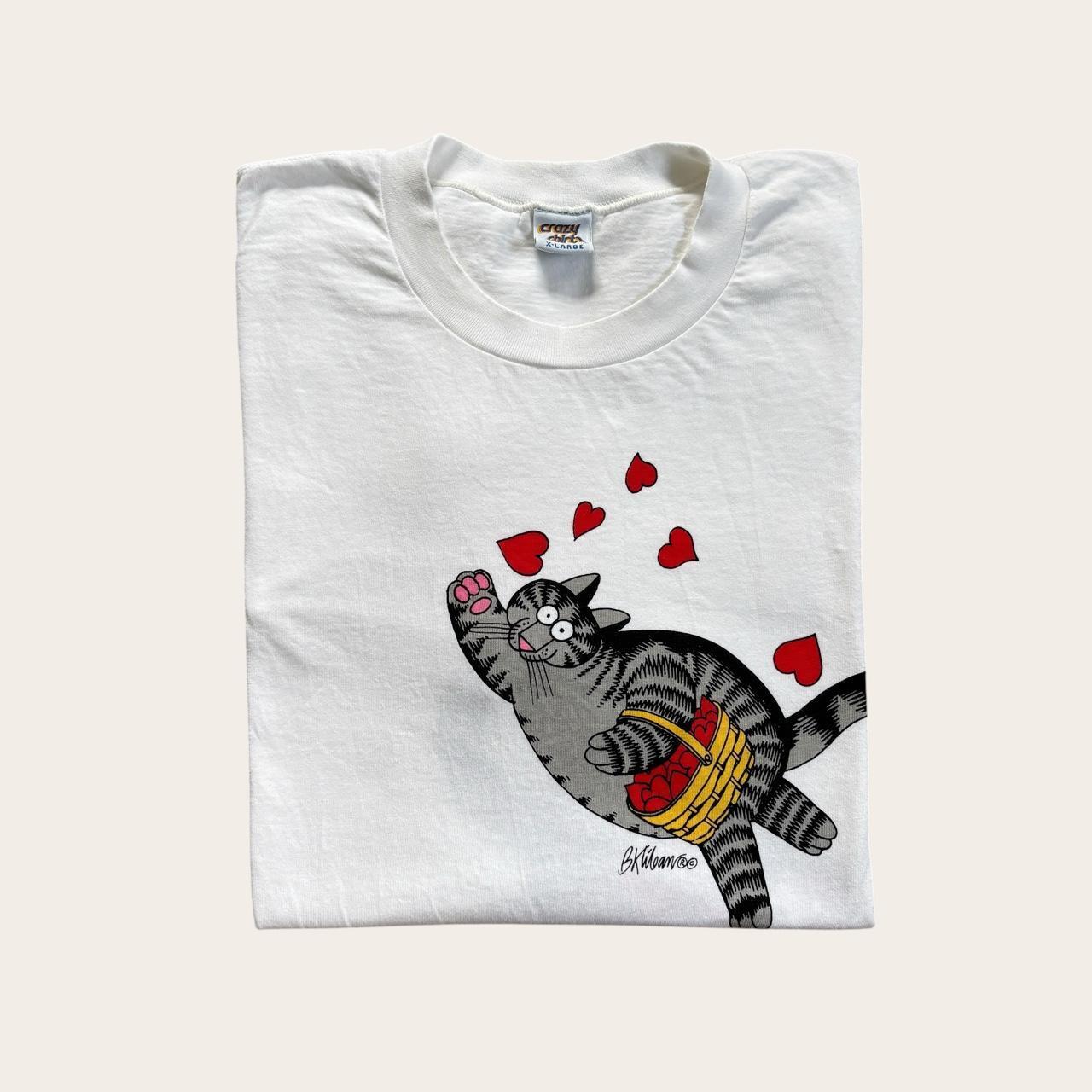 Vintage 80s B Kliban cat cartoon I left my heart in New York souvenir t-shirt