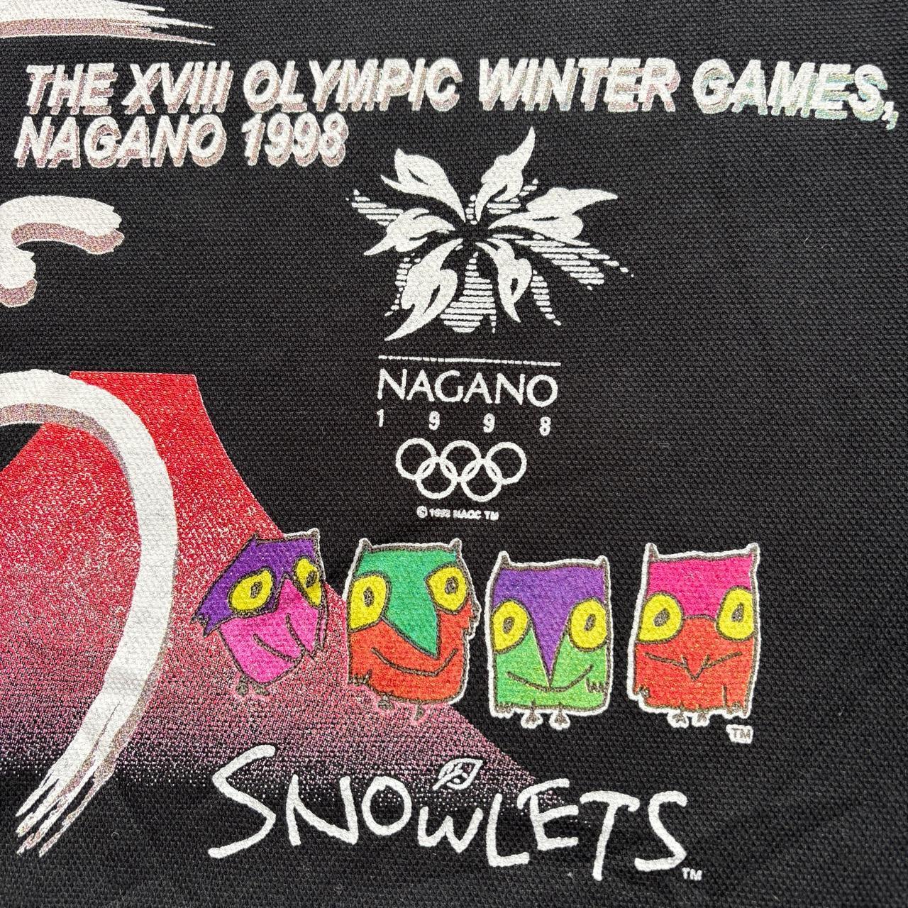 Vintage Nagano Olympics winter games snow sports Japan mascot t-shirt