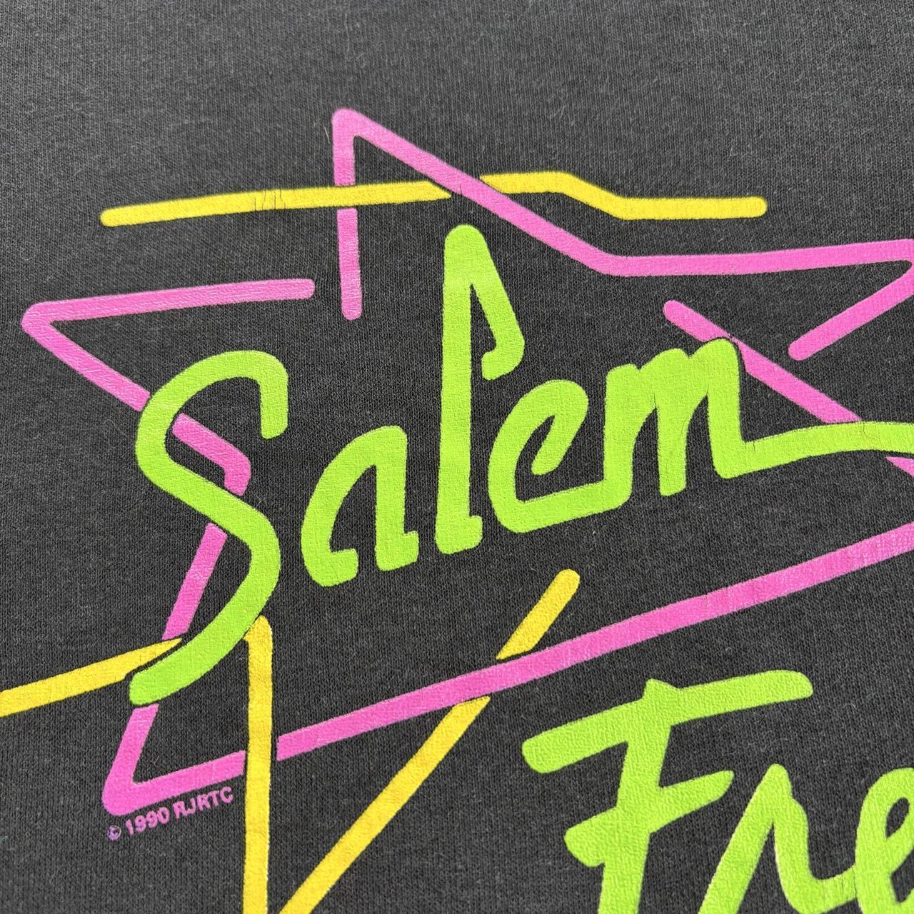 Vintage 90s USA Salem cigarettes fresh on the scene neon pocket t-shirt