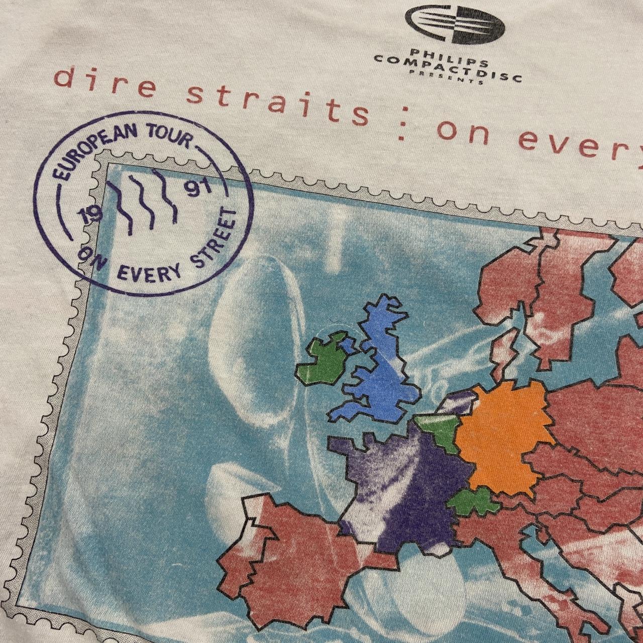 Vintage 90s Dire Straits on every street European tour 91 graphic band t-shirt