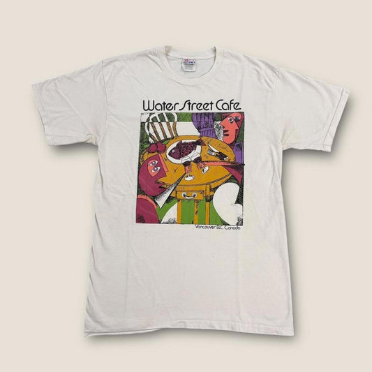 Vintage 90s Water Street Cafe Vancouver Canada artwork tourist souvenir t-shirt