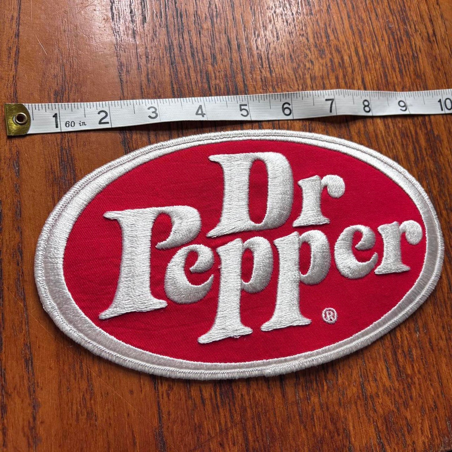 Vintage 90s USA Dr Pepper soda soft drink large embroidered patch
