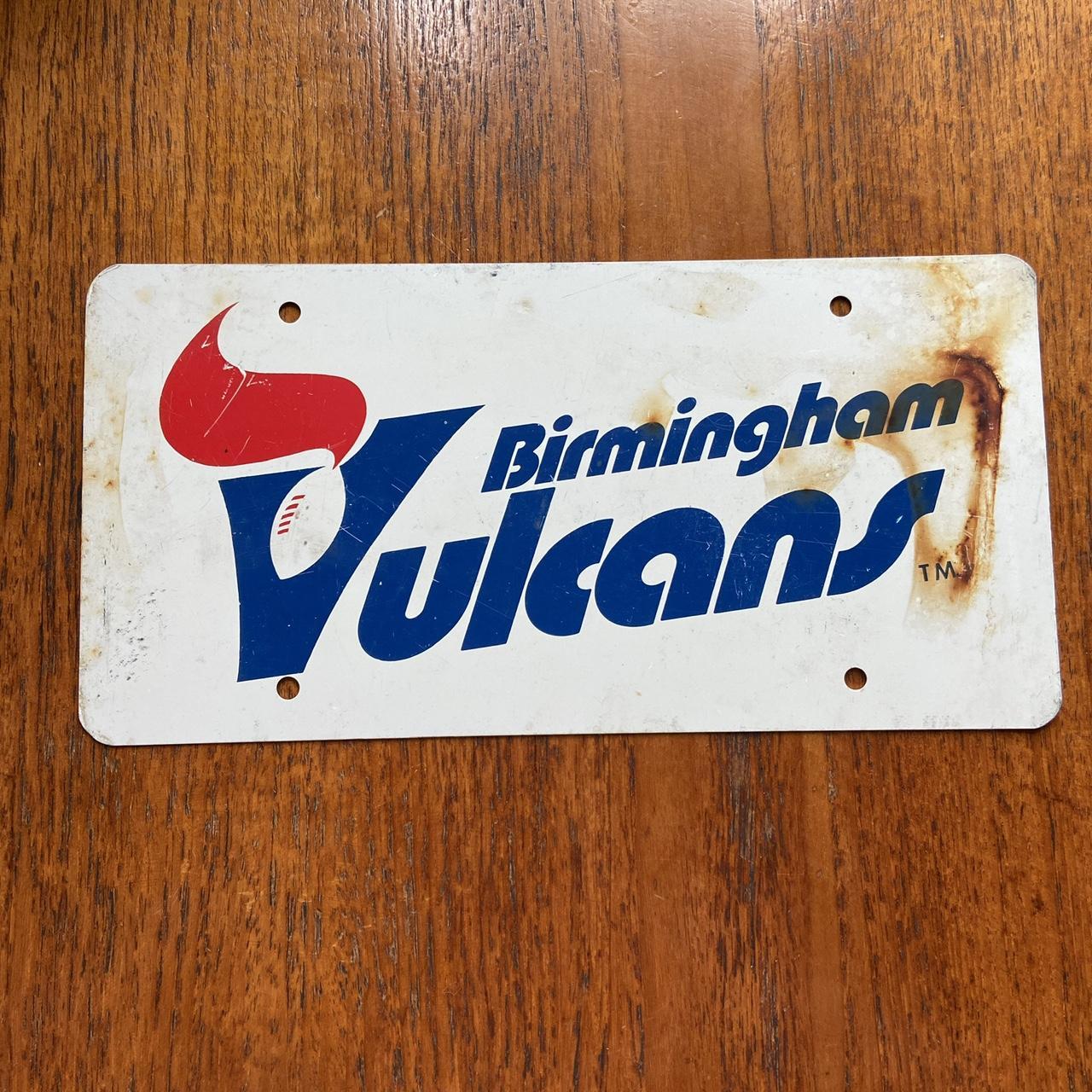 Vintage 70s USA Birmingham Vulcans Alabama WFL American license plate