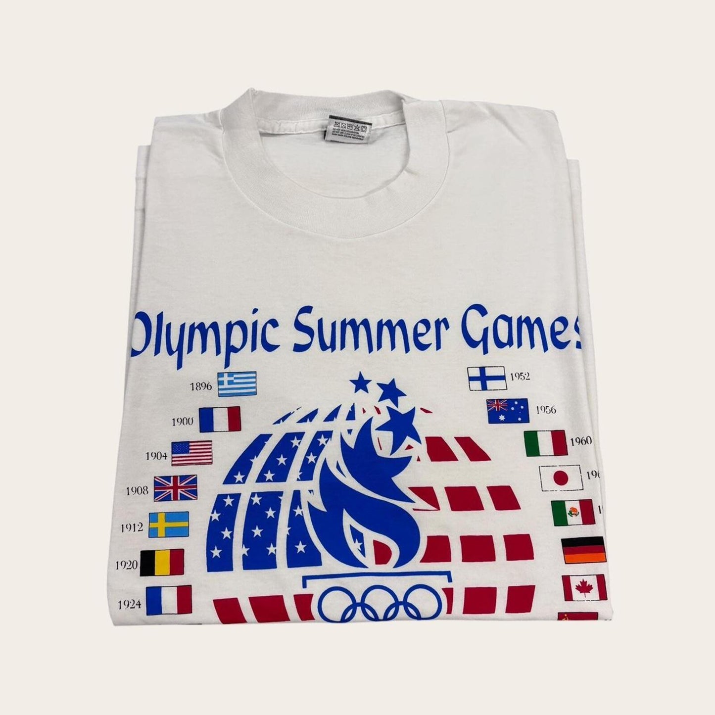 Vintage 90s USA Atlanta Olympics summer games athletics graphic t-shirt