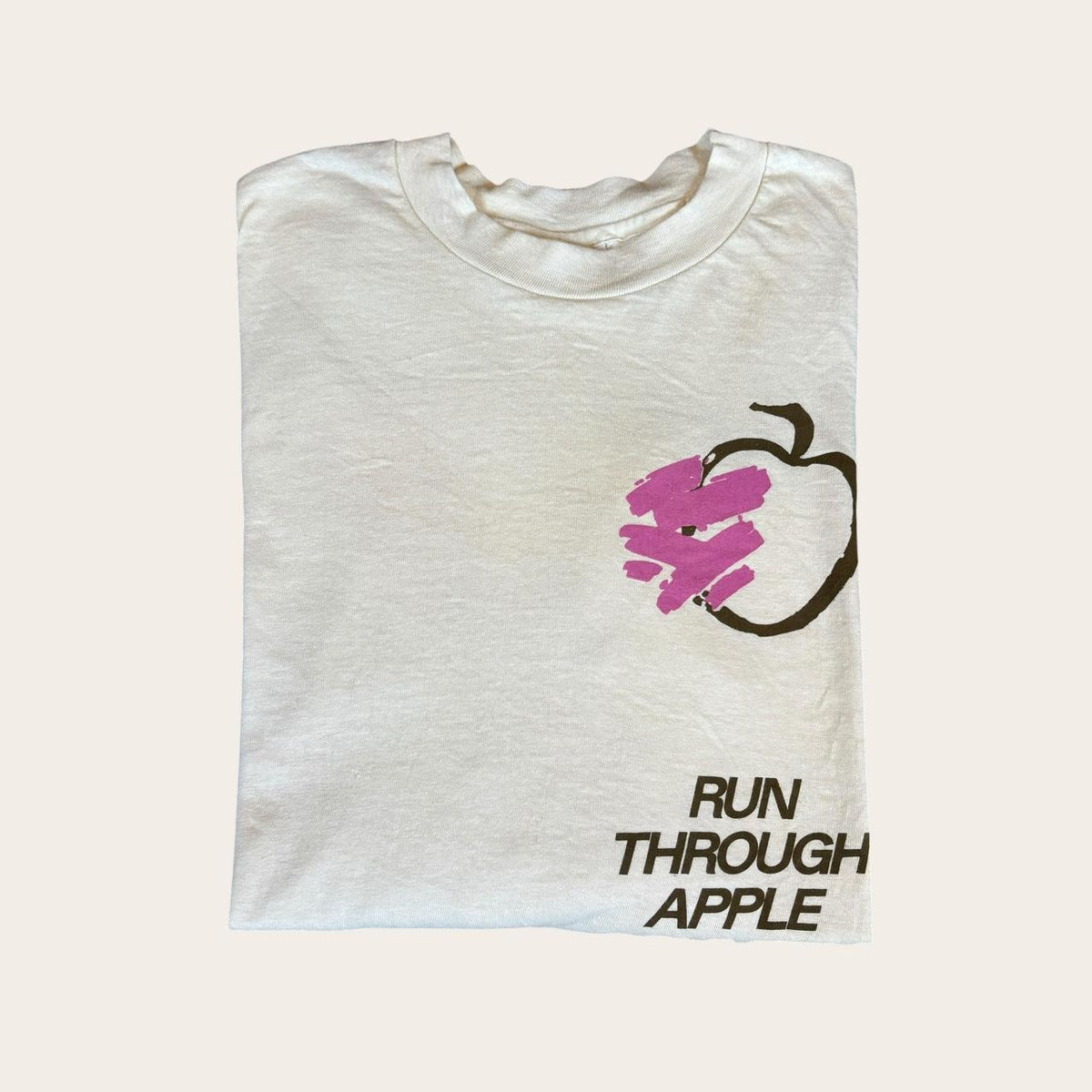 Vintage 80s run through apple country Michigan endurance race running t-shirt