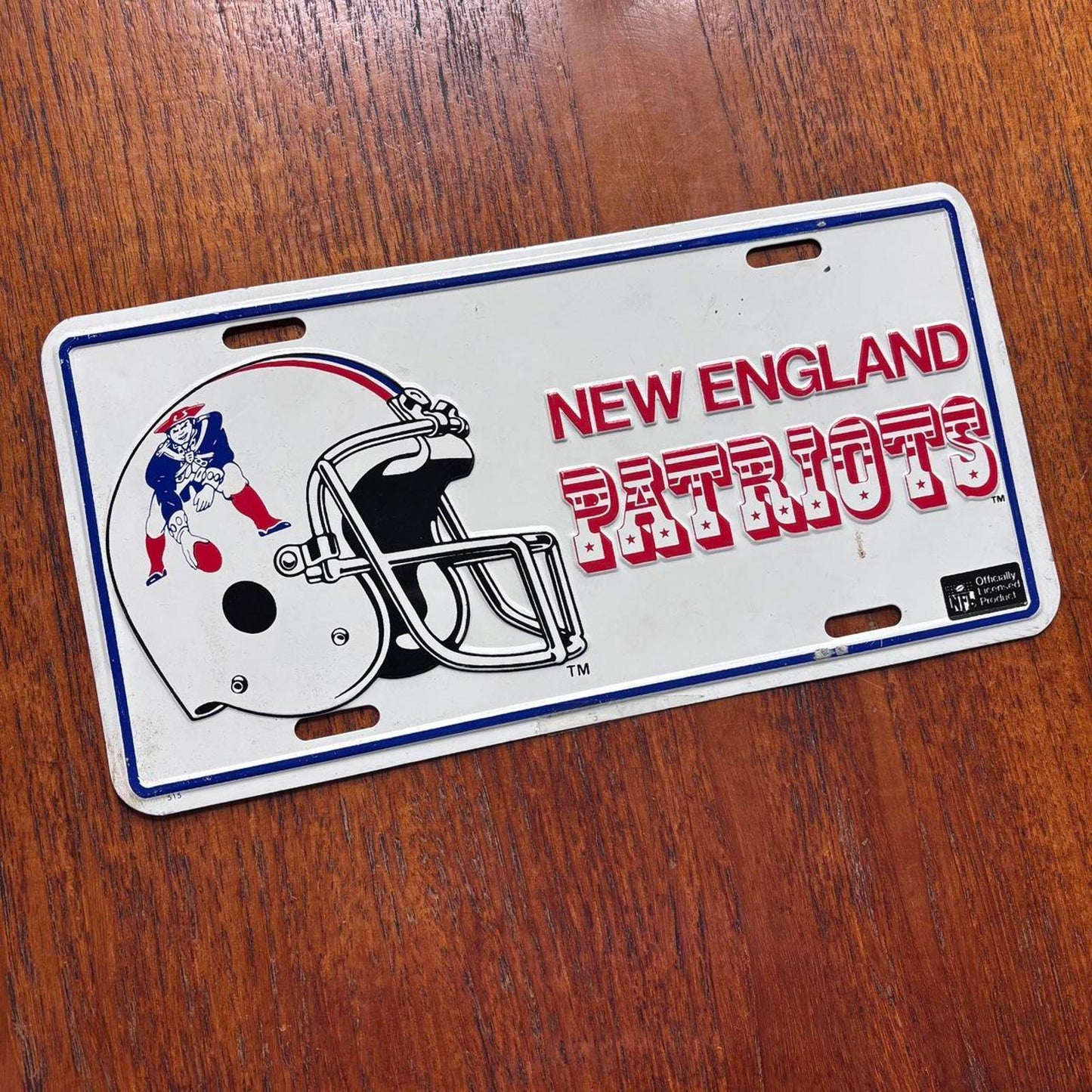 Vintage 90s USA New England Patriots NFL American license plate