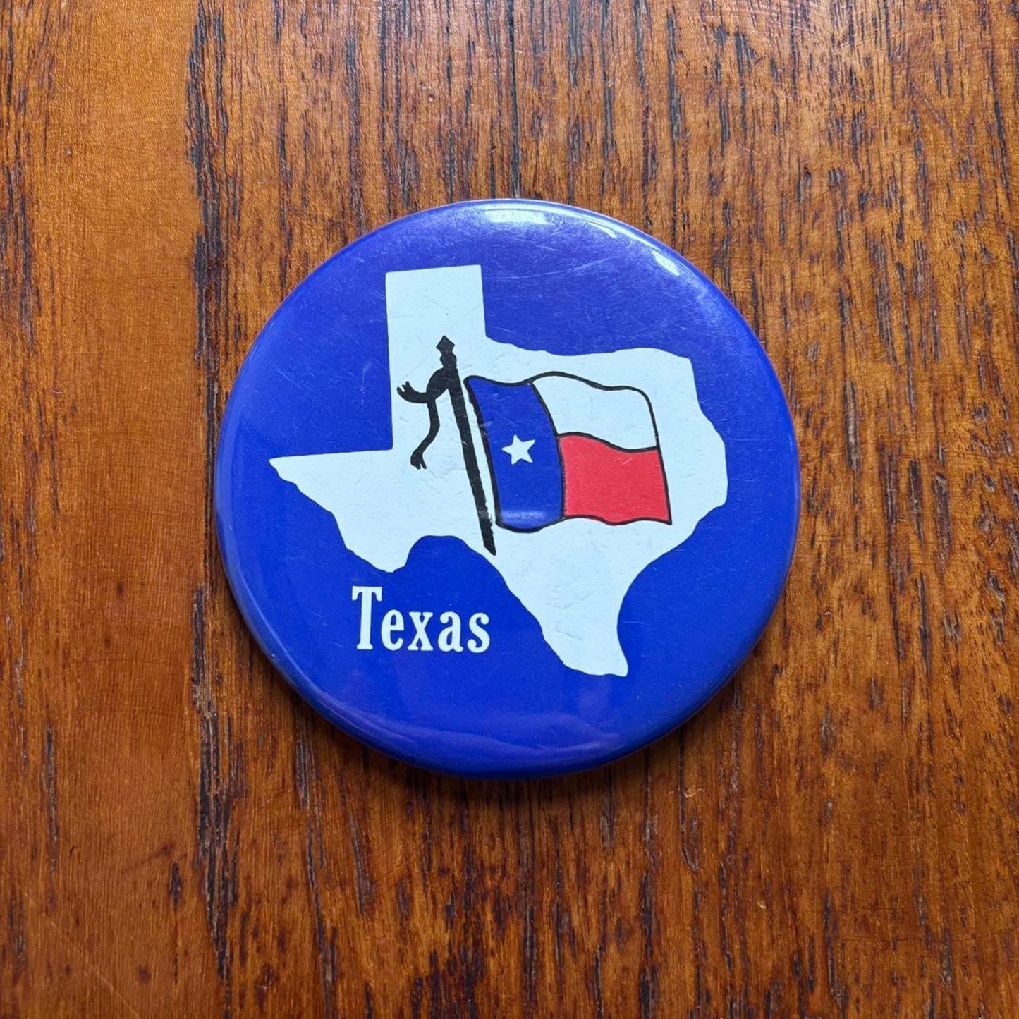 Vintage 90s USA Texas state flag pin badge