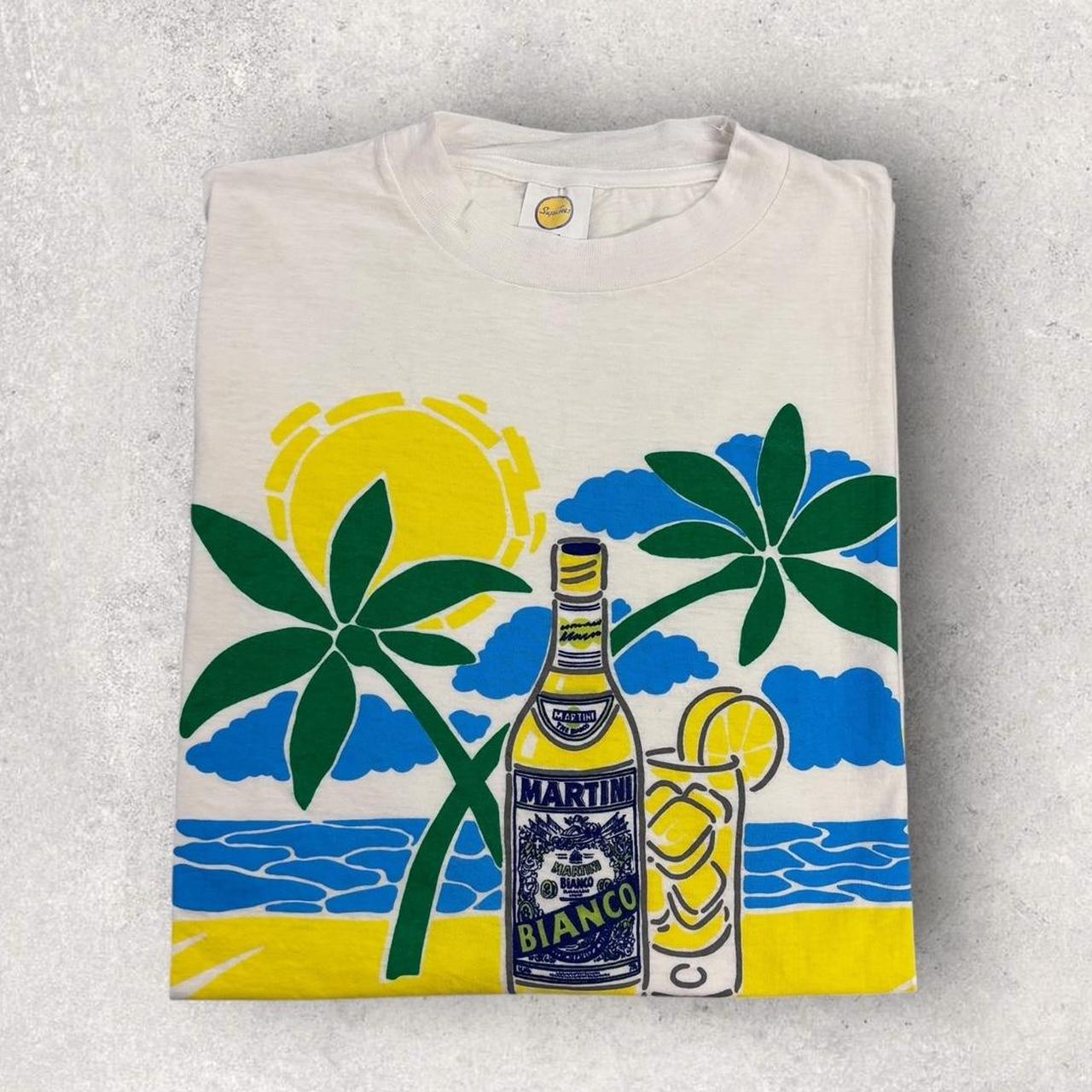 Vintage 90s USA Martini Bianco vermouth alcohol promotional t-shirt