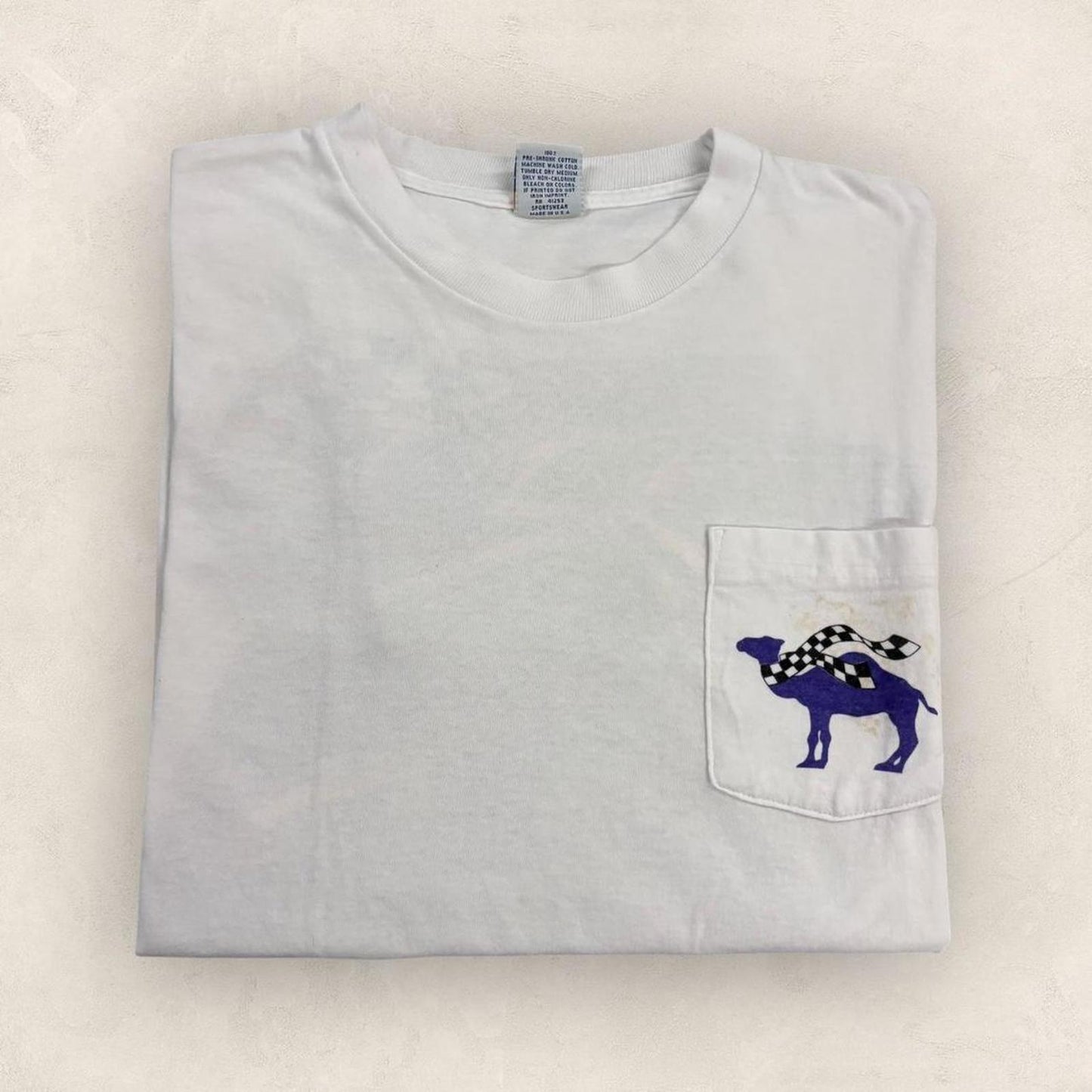 Vintage 90s USA Camel cigarettes motorsport automobile pocket t-shirt