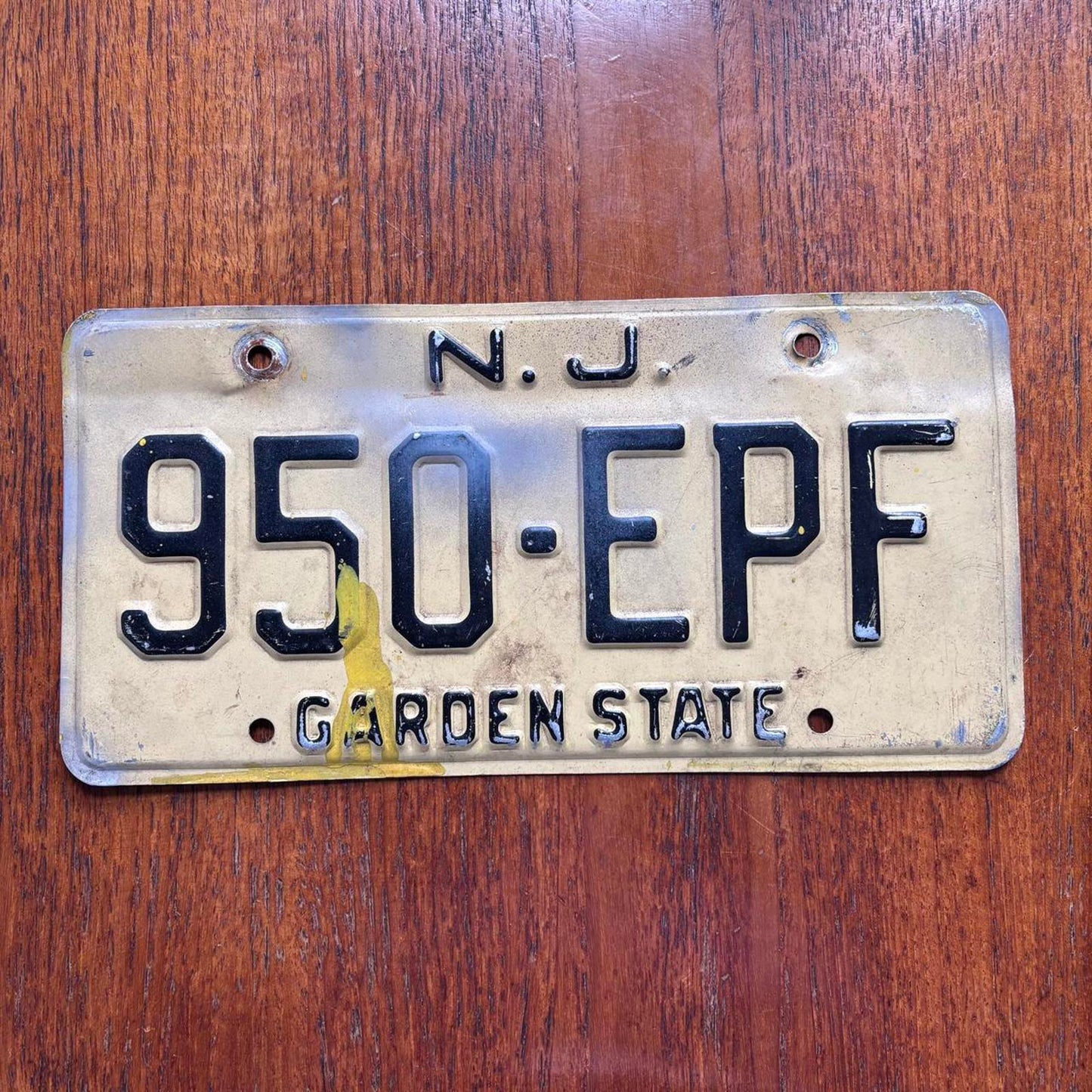 Vintage 80s USA New Jersey Garden State American license plate