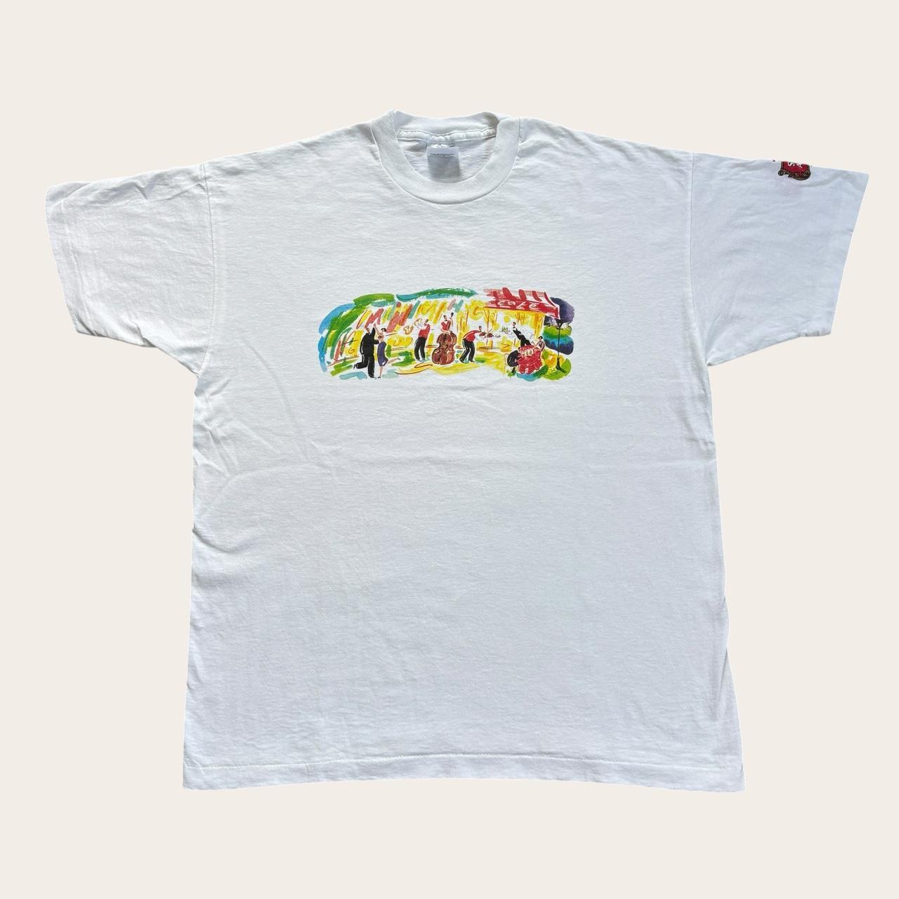 Vintage 90 Stella Artois lager beer cafe illustration t-shirt