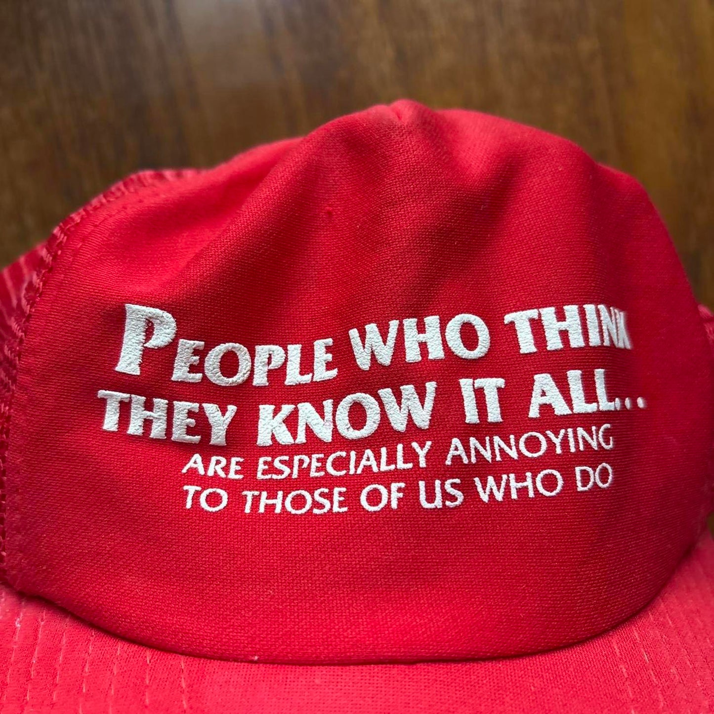 Vintage 90 USA slogan humour novelty trucker cap