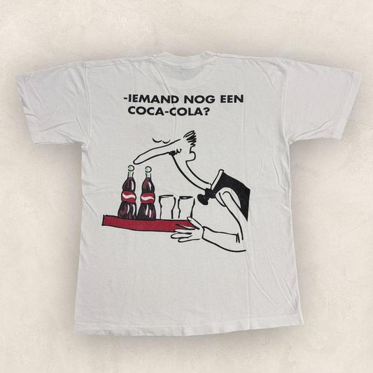Vintage 90s Coca Cola Coke soda soft drink Dutch promotional t-shirt
