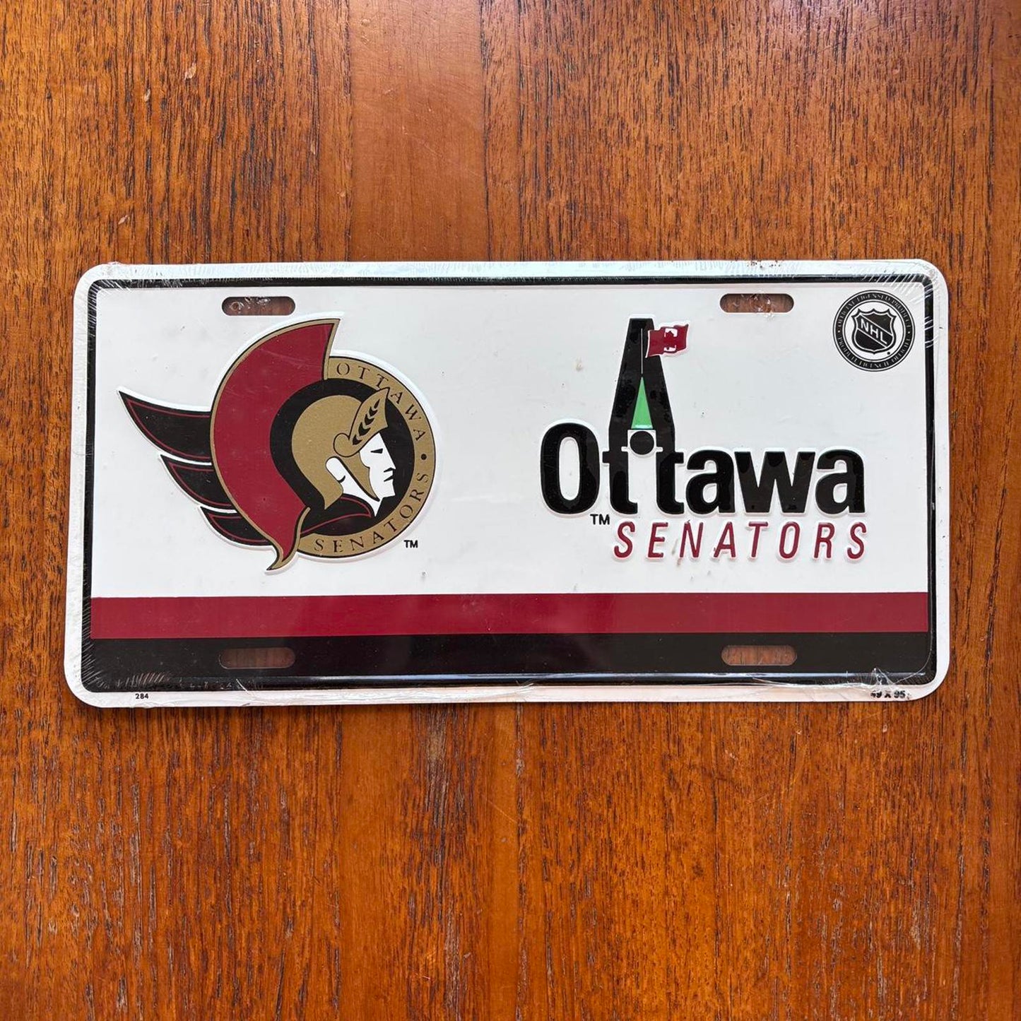 Vintage 90s USA Ottawa Senators Canada NHL ice hockey license plate