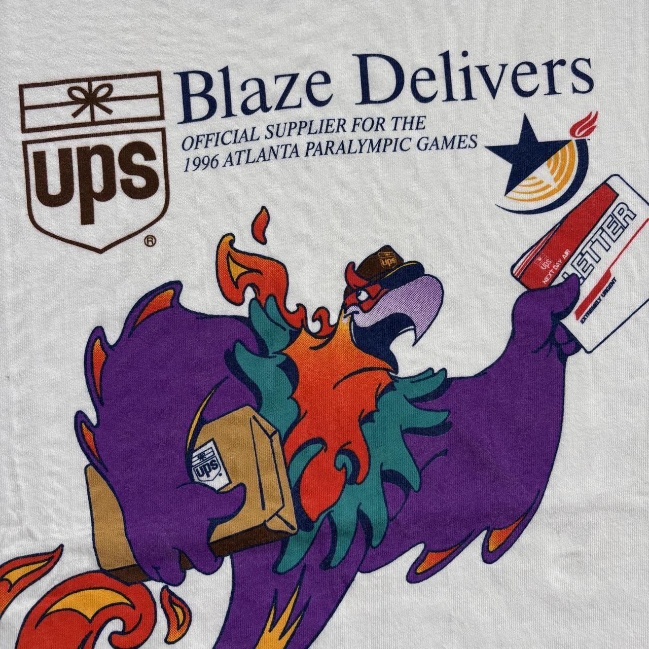 Vintage 90s Atlanta Paralympic Games athletics UPS mascot t-shirt