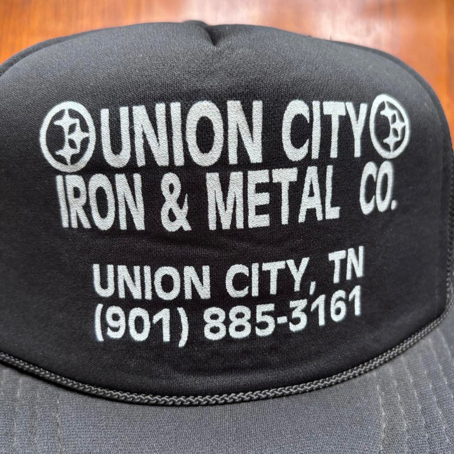Vintage 90s USA Union city Tennessee iron & metal construction trucker cap