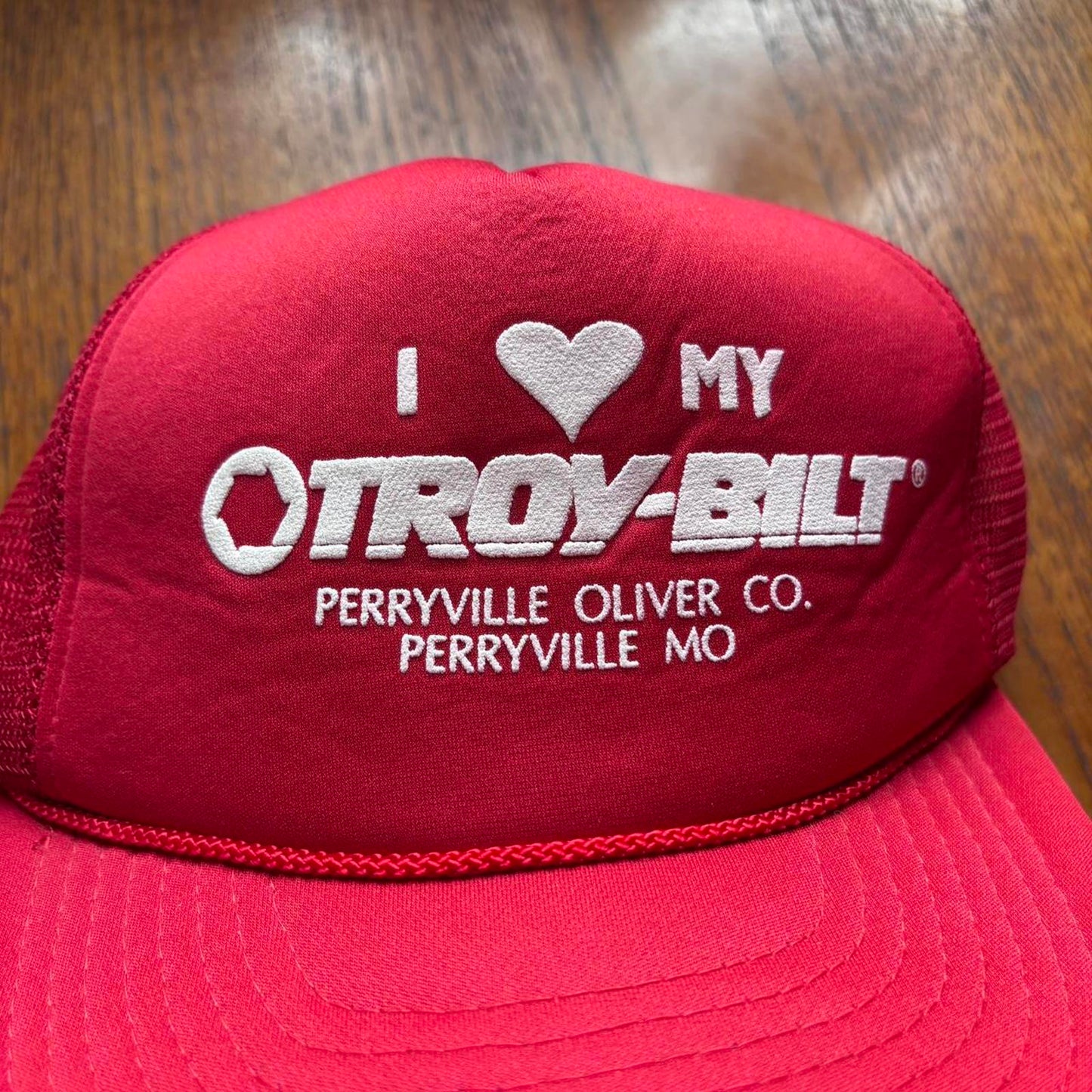 Vintage 90s USA I love my Troy-Bilt Lawnmower Missouri workwear trucker cap