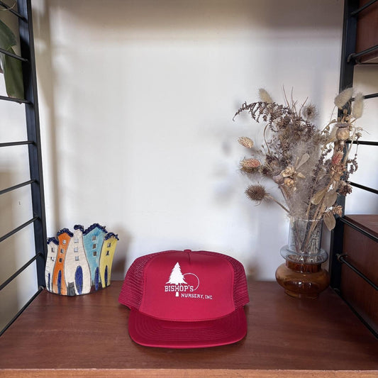 Vintage 90s USA Bishops nursery forest agriculture workwear trucker cap