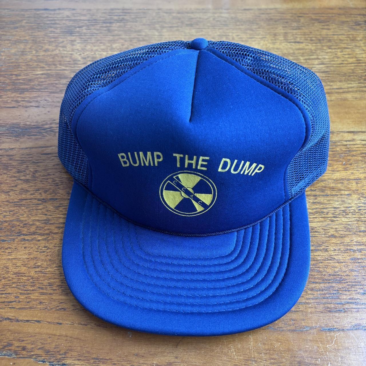 Vintage 90s USA bump the dump slogan workwear trucker cap